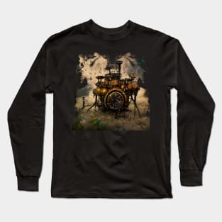 Steampunk Drum kit Long Sleeve T-Shirt